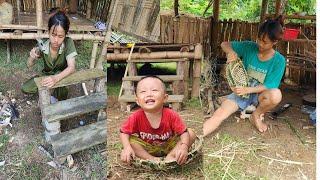 Secret Tricks of a Young Single Mom: Crafting Stairs and Bamboo Baskets - NG Thuy #farmlife #build