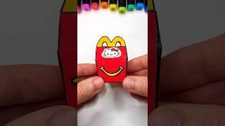 DIY Hello Kitty McDonald’s Happy Meal | Paper Craft Ideas #shorts #papercraft