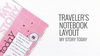 Traveler's Notebook Layout | Kelly Purkey DT No Bad Vibes