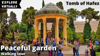 [4K] Peaceful garden | Tomb of Hafez | Walking tour | Shiraz | Iran | حافظیه| شیراز|ایران