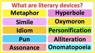 LITERARY DEVICES | Learn about literary devices in English | Learn with examples | Figure of speech