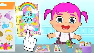 BABIES ALEX AND LILY  How to decorate a student planner
