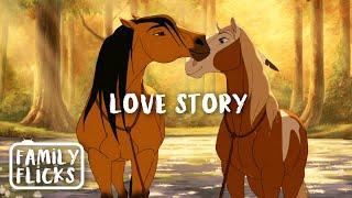 The Love Story Of Spirit And Rain | Spirit: Stallion of the Cimarron (2002) | Family Flicks