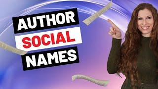 Should I Use My Author Name Or Series Name For My Social Medias?