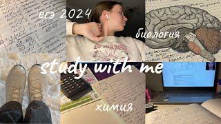 study with me| егэ 2024 химия и биология| закрываю долги после нг