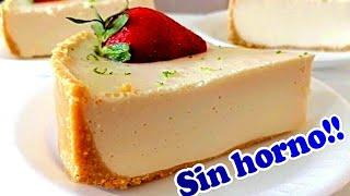 PAY DE QUESO sin HORNEAR super FÁCIL Y RÁPIDO ¿Como HACER PREPARAR pay de queso? [Cheesecake recipe]