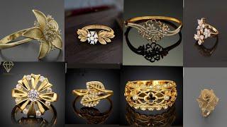 Unique pure Gold finger rings design#stylish#trendy gold rings designs for Engagement and wedding