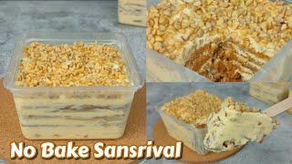 4 Ingredient Sansrival Recipe | No Bake Sansrival | No Eggs! No Cooking! | Craevings