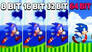 Sonic the Hedgehog 2 (1992) 8bit vs 16bit vs 32bit vs 64bit (is there a big difference?)