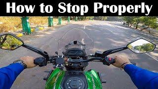 How to Stop Properly on a Motorcycle - The Right Way | Praks Bikers Guide