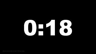 18 seconds [18 secs] clock timer countdown || Alarm Focus