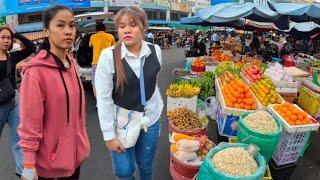 Cambodia 2024 - Walking Tour - 4K -  Phnom Penh Walk at Market Street Scene