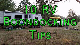 10 RV Boondocking Tips - Dry Camping Tips For Newbies to Veterans
