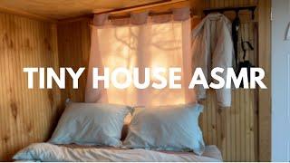 asmr tiny cabin tour  cozy off-grid tiny home in the mountains