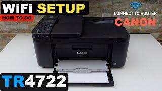 Canon Pixma TR4722 WiFi Setup, Wireless Setup, Connect To Home Wireless Network.