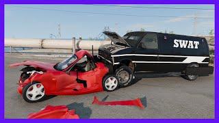 Brutal police takedowns | BeamNG drive w/ traffic [4k 60fps] | The Sethioz Project