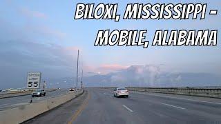 Biloxi, Mississippi to Mobile, Alabama! Drive with me from Mississippi to Alabama!