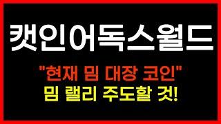 [긴급속보] 캣인어독스월드"현재 밈 대장 코인"밈 랠리 주도할 것!#캣인어독스월드코인 #캣인어독스월드전망