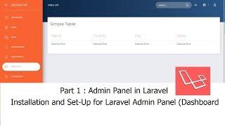 Laravel-5.8:Admin Panel (Part-1) | How to do Installation, Set-up and make Admin Panel(Dashboard)