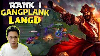  LangD Gangplank - Nice Game with Over 20 Kills - LangD Rank 1 Gangplank vs Sett