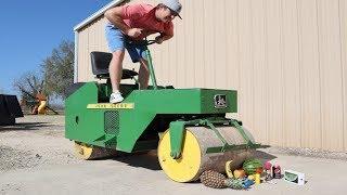 Using tractors on the farm to crush stuff | Tractors working on farm