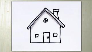 How to Draw a Simple House | Easy Step-by-Step Tutorial for Beginners