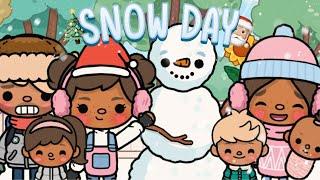 The Snow Day! *SNOWBALL FIGHT* ️ | *With Voice *| Toca Life World Roleplay 