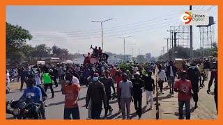 #RejectFinanceBill protesters hit the streets in Kisumu