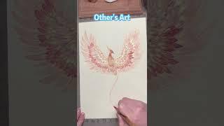 How to paint a Phoenix in Traditional Chinese ink Art  #drawing