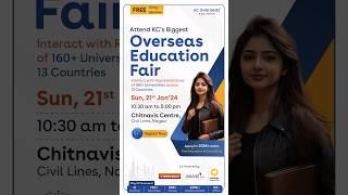 Attend KC's Biggest Overseas education Fair on 21st Jan 2024.#studyabroad #nagpur #overseaseducation