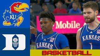 #1 KANSAS vs #11 DUKE Basketball Game Full Highlights 2024