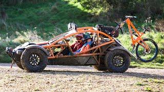 ARIEL NOMAD takes to the dirt tracks of a bike park