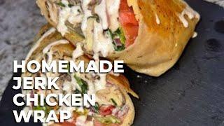 Homemade Jerk Chicken Wrap