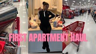 FIRST APARTMENT HAUL , + MOVING VLOG +APARTMENT SHOPPING + TARGET HAUL