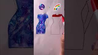 Galaxy vs rainbow  #art #shorts