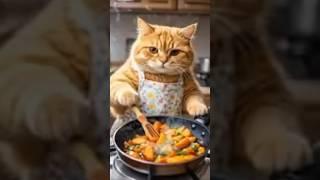 Amazing Cat Cooking |Masterchef Cat cooking carrot soup #ai#aishorts#cat #catlover#catshorts#cooking