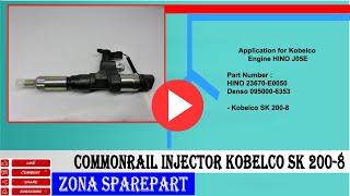 How Fuel Injector Kobelco SK200 Excavator Common Rail Denso 095000-6353 Hino J05E 23670-E0050