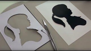 Silhouette artist; a master at paper cuts