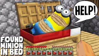 I found THIS HIDDEN MINION INSIDE THE BED in Minecraft ! SECRET PASSAGE IN BED !