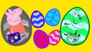 Peppa Pig - Surprise Eggs! Colouring for Kids  - Learning with Peppa Pig