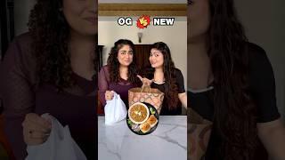 OG vs. NEW Pav Bhaji! Regular vs. Croissant Pav Bhaji Review! #foodchallenge #thakursisters #shorts