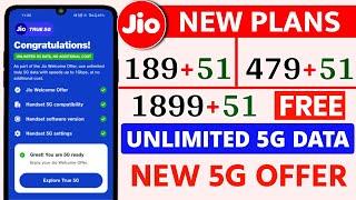 Jio 5G New Plan 189, 479, 1899 Unlimited Free 5G Data Jio 51 Plan Unlimited 5G Data | Jio Best Plan