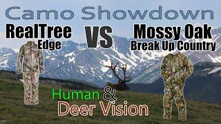 RealTree Edge VS Mossy Oak Break Up Country - with Deer Vision