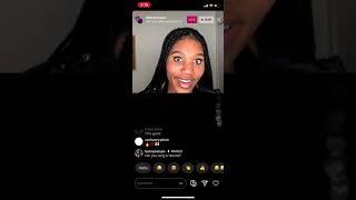 tiahranelson’s instagram live *she cried twice*