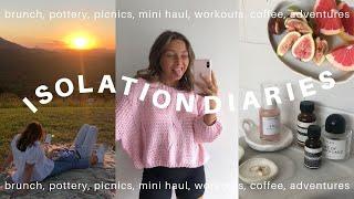 vlog | isolation adventures, picnics, pottery & mini haul