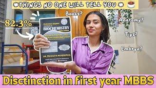 *𝐑𝐞𝐚𝐥𝐢𝐬𝐭𝐢𝐜* How I got distinction in first year mbbs️ | What books to read? | How to pass?