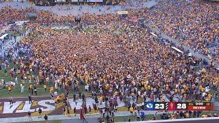 Arizona State fans storm the field too early as referees rule BYU gets one final play | ESPN CFB