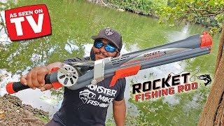 ROCKET FISHING ROD Catches POND MONSTERS!