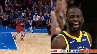 Draymond Green takes a swing at Lu Dort and hits him in the head vs OKC 