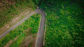 Descending the Aburi Mountain road, Ghana